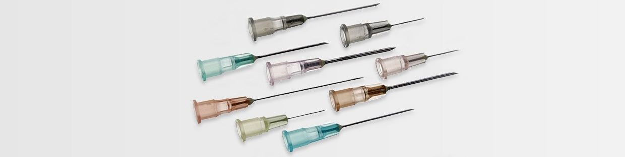 Image of different syringe needle sizes - Terumo hypodermic needles