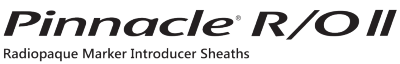 PINNACLE® R/O II Radiopaque Marker Introducer Sheaths Logo